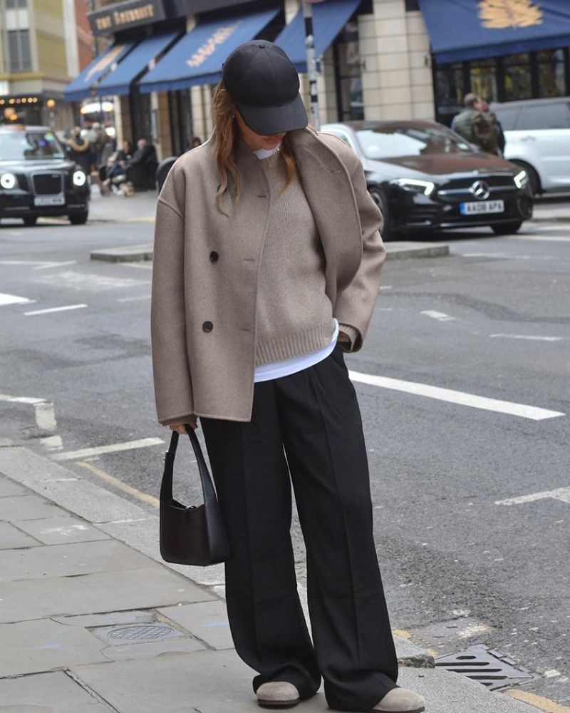 Anaia - Chaqueta Oversized de Estilo Francés