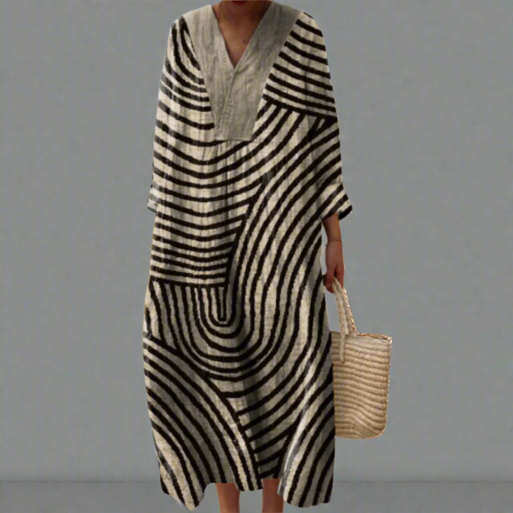 Abigail - Vestido Geométrico Elegante