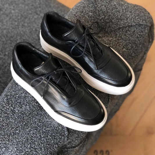 Corentin - Suela Gruesa Cuero Zapatilla