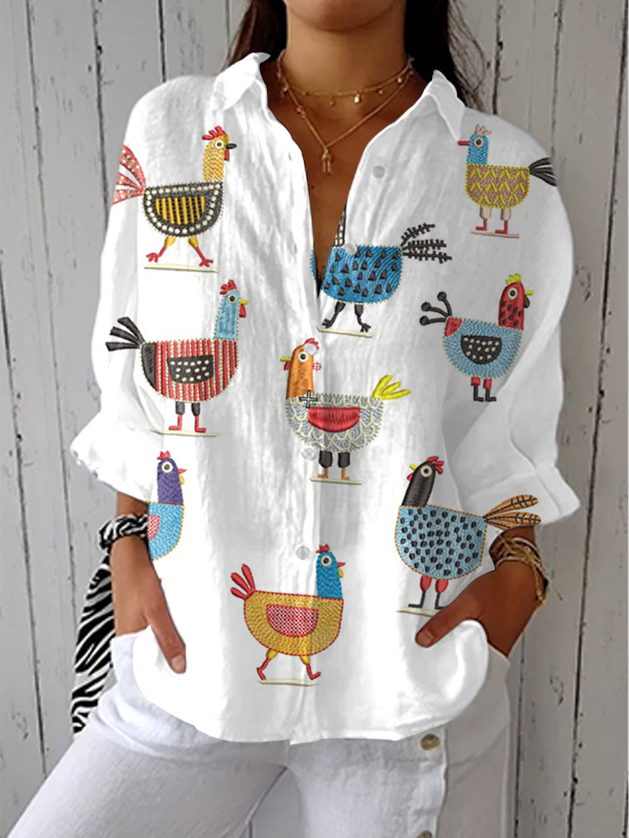 Ingrid | Blusa Juguetona de Gallina