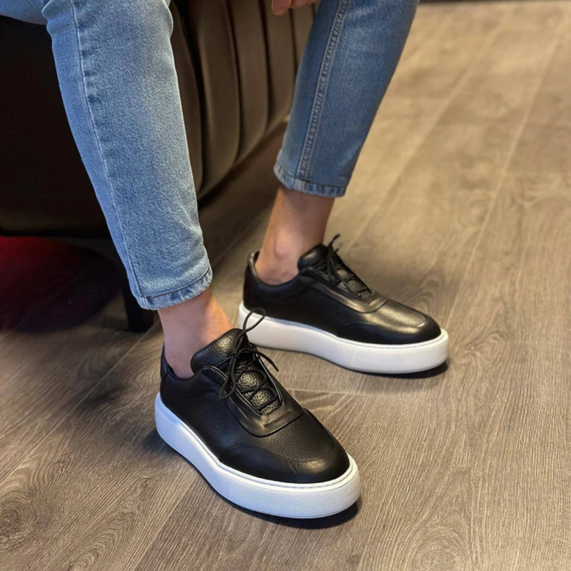 Corentin - Suela Gruesa Cuero Zapatilla