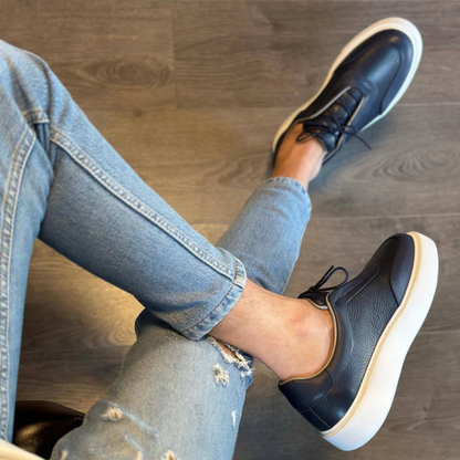 Corentin - Suela Gruesa Cuero Zapatilla