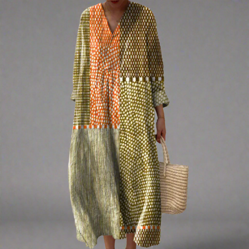 Gia - Vestido Geométrico Elegante